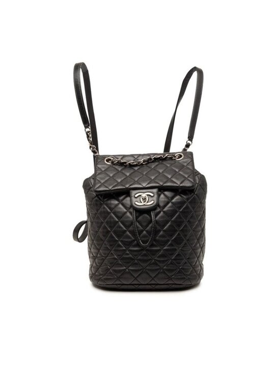 Chanel Quilted CC Logo Backpack Black Lambskin main image 4